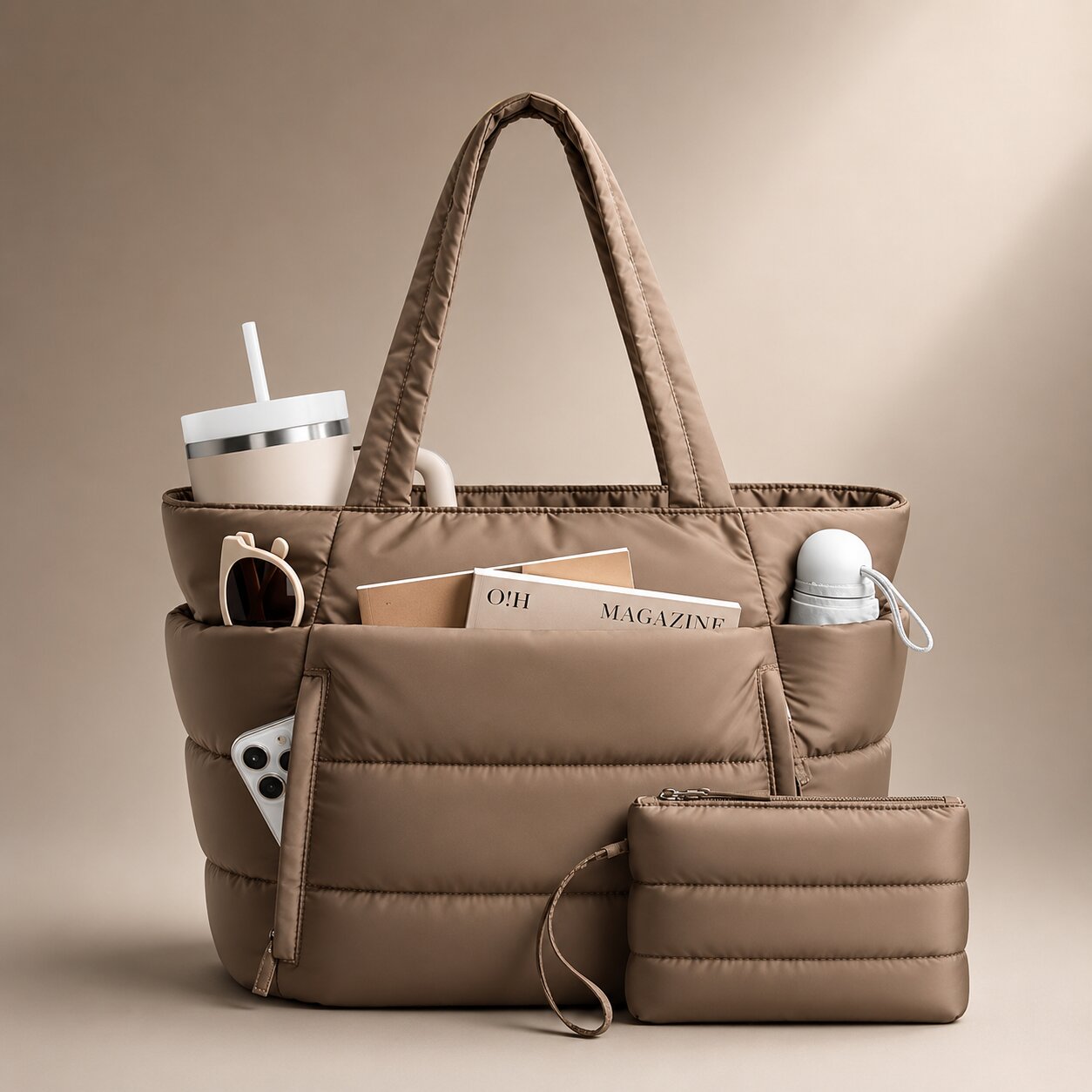 Puffer Tote Bag wasserabweisend – leicht & geräumig