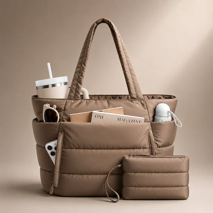 Puffer Tote Bag wasserabweisend – leicht & geräumig