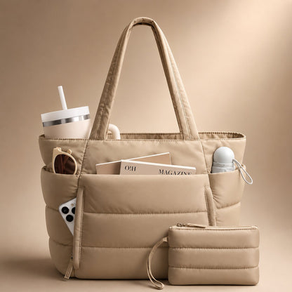 Puffer Tote Bag wasserabweisend – leicht & geräumig