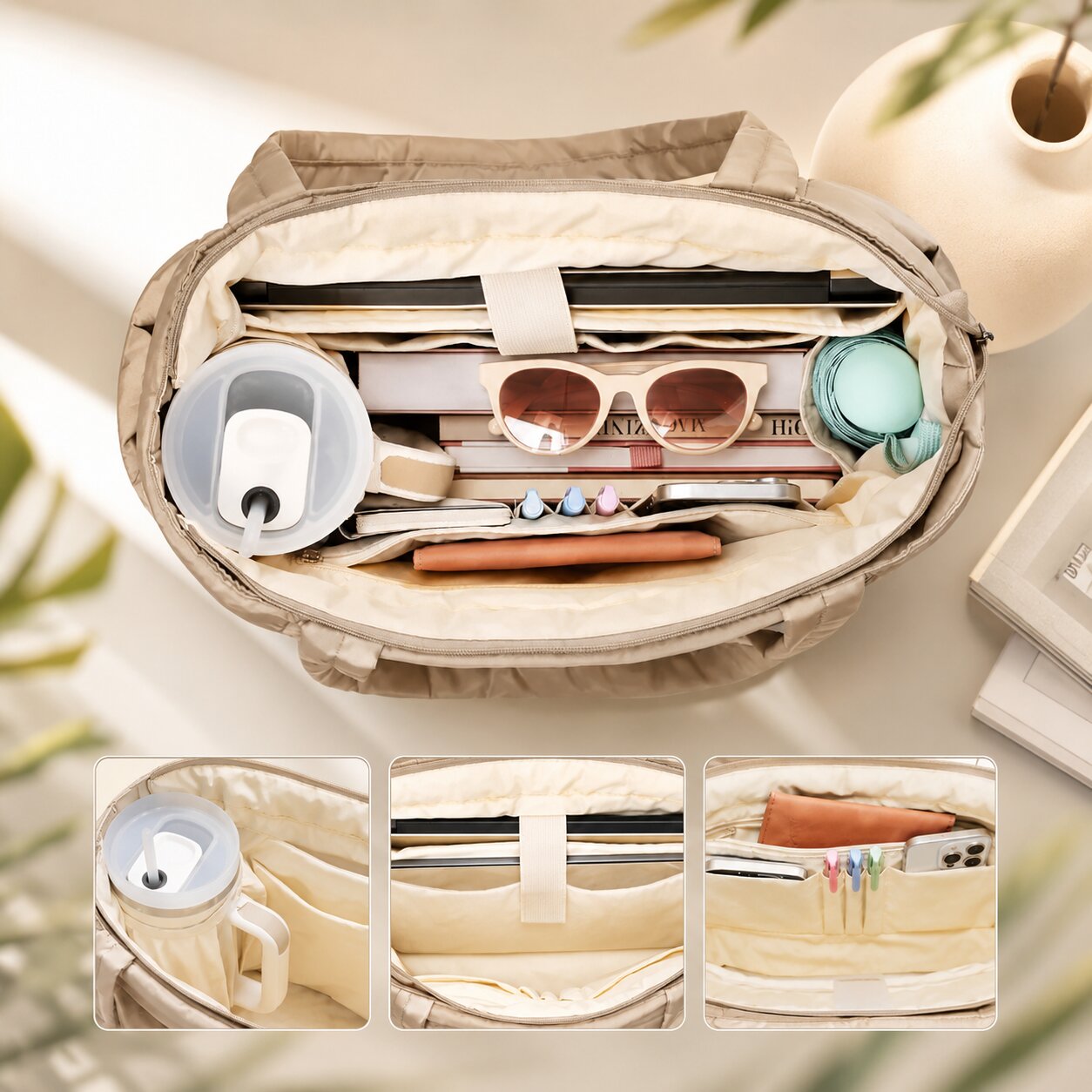 Puffer Tote Bag wasserabweisend – leicht & geräumig