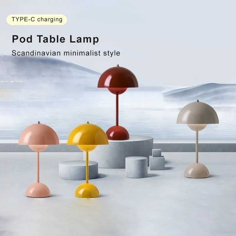 LED-Tischlampe Lumora | Dimmbar in 3 Stufen | USB-Aufladbar | Skandinavisches Design