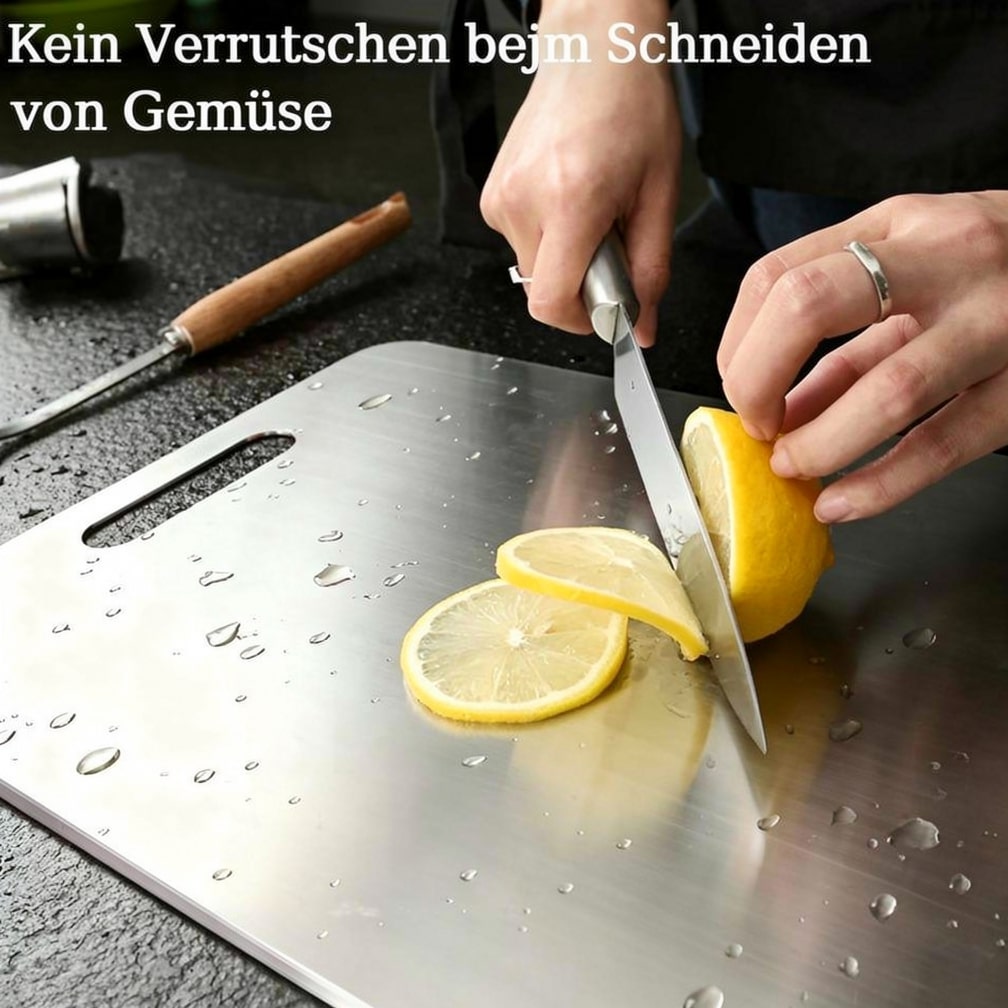 Schneidebrett aus Edelstahl | Frühstücksbrettchen | Edelora