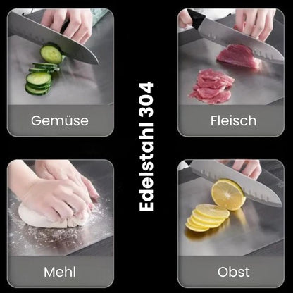 Schneidebrett aus Edelstahl | Frühstücksbrettchen | Edelora