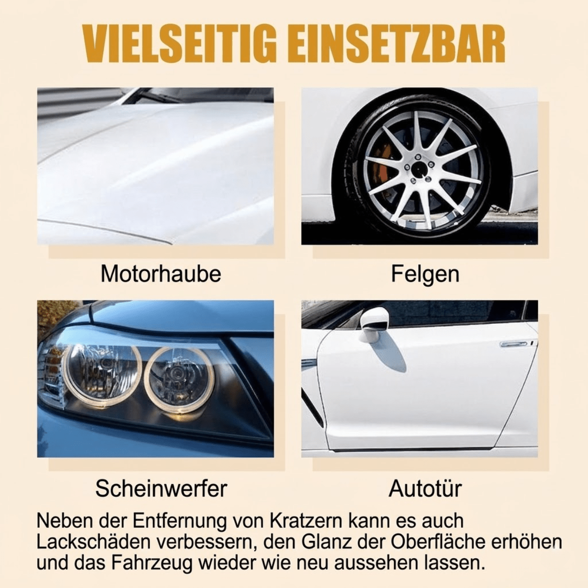 Rozela ScratchFix™ | Auto-Politur für sichtbar weniger Kratzer & mehr Glanz