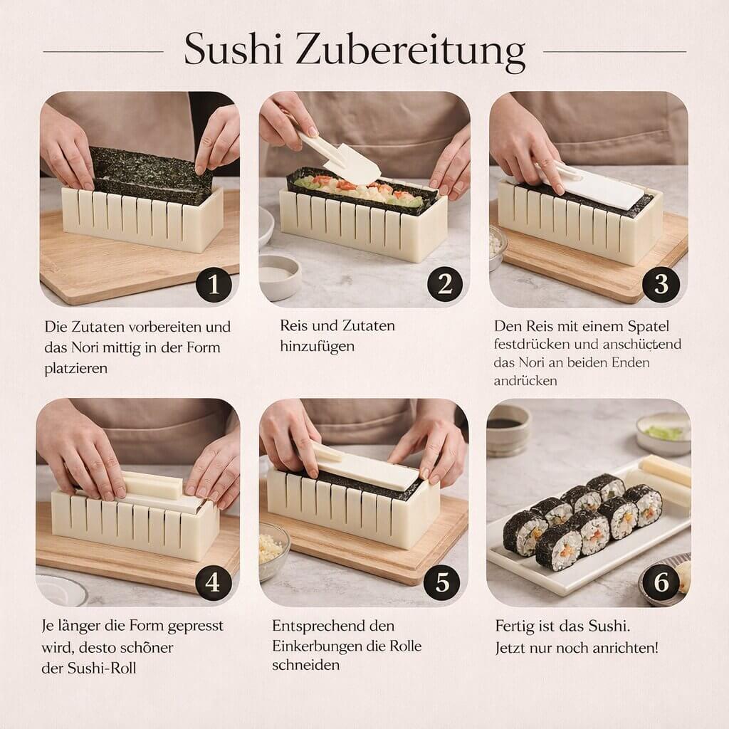 Selbst Sushi Machen Set | Sushi Maker | Reisara | GRATIS E-Book im Wert von 24,95€
