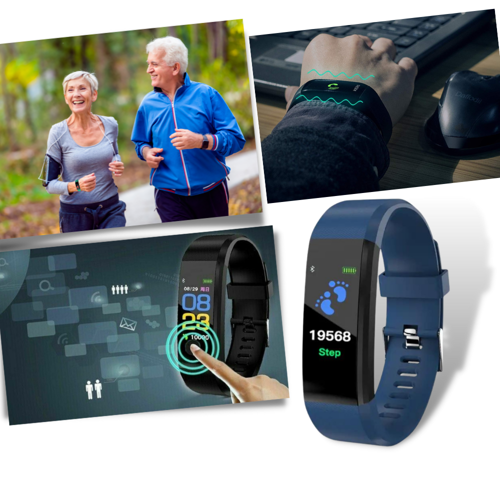 Senioren Smartwatch mit Herzfrequenz & Blutdruckmessung