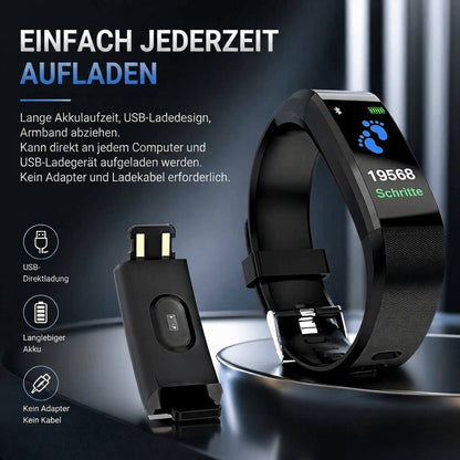 Senior Smartwatch mit Gesundheitsfunktionen | Fitness Tracker Uhr mit großer Anzeige | HerzWacht™