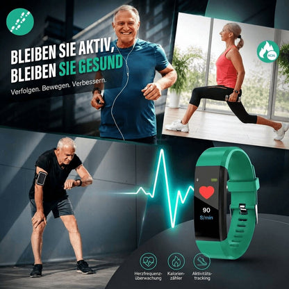 Senior Smartwatch mit Gesundheitsfunktionen | Fitness Tracker Uhr mit großer Anzeige | HerzWacht™