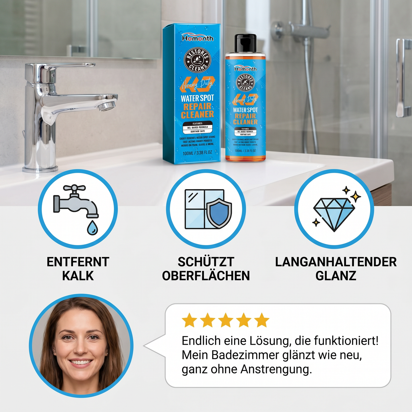 1+1 GRATIS | UltraClean™ Kalk-Entferner – Schluss mit Kalk & hartem Wasser