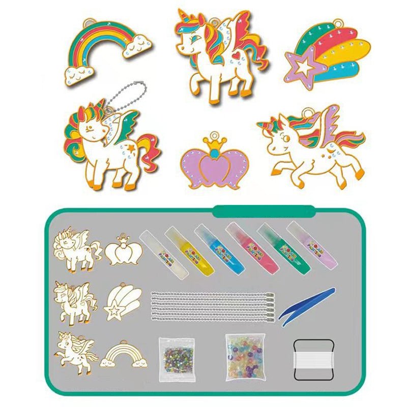 Kristall-Klebemalerei Bastelset – Einhorn-Serie