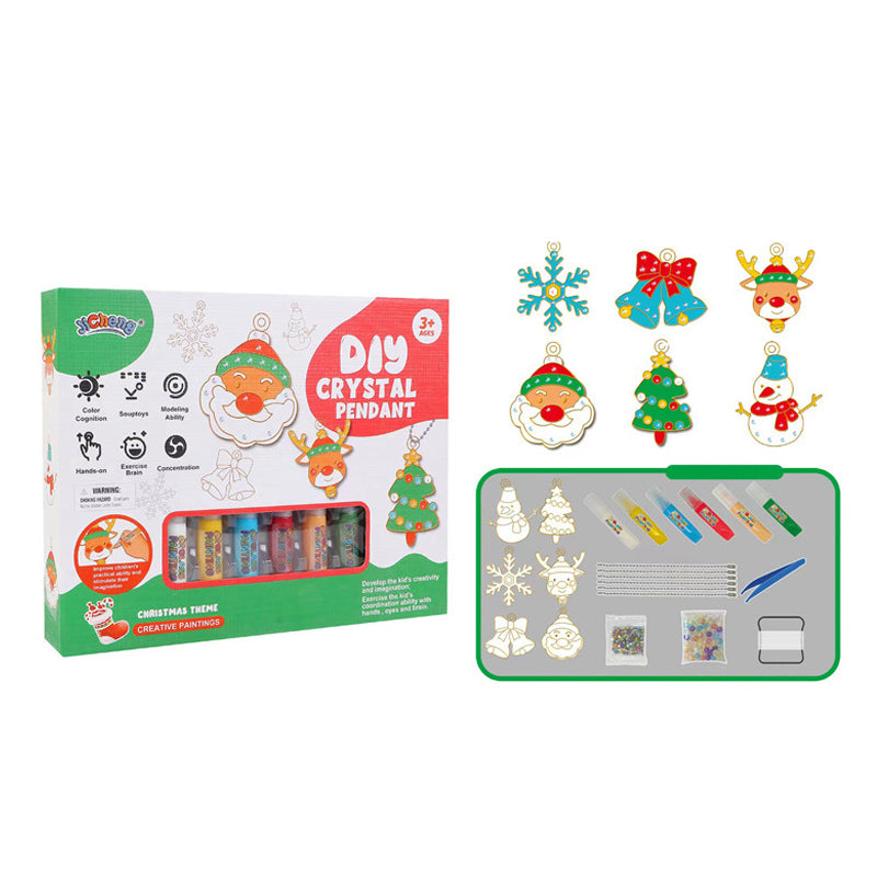 Kristall-Klebemalerei Bastelset – Weihnachten