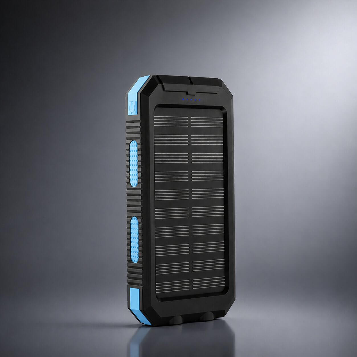 Solar Powerbank | Wasserdichte Powerbank mit LED Taschenlampe | Sonnenquelle