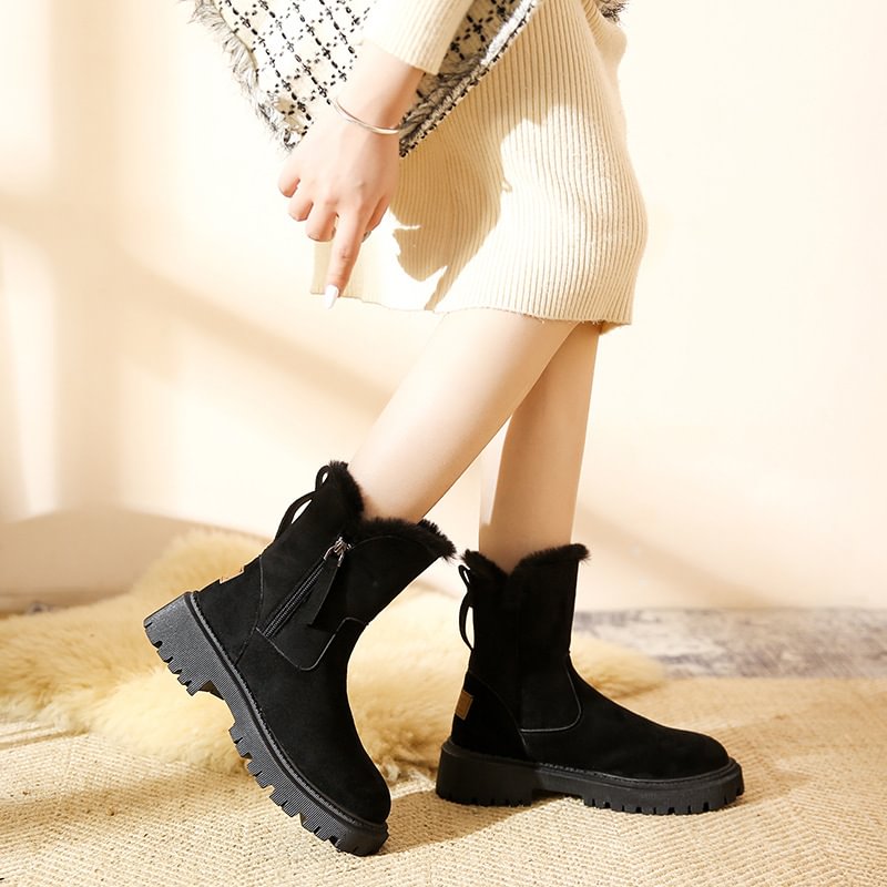 Damen-Winter-Fleece-Schneestiefel – Warm, stilvoll & absolut winterfest