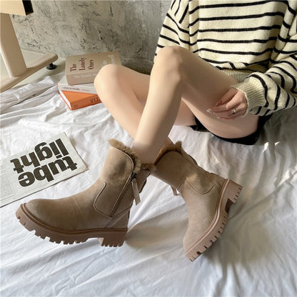 Damen-Winter-Fleece-Schneestiefel – Warm, stilvoll & absolut winterfest