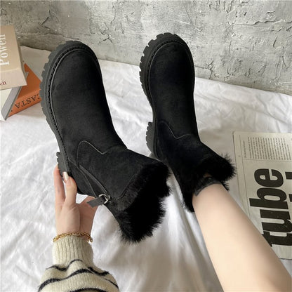 Damen-Winter-Fleece-Schneestiefel – Warm, stilvoll & absolut winterfest