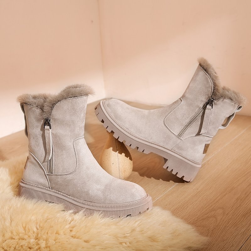 Damen-Winter-Fleece-Schneestiefel – Warm, stilvoll & absolut winterfest