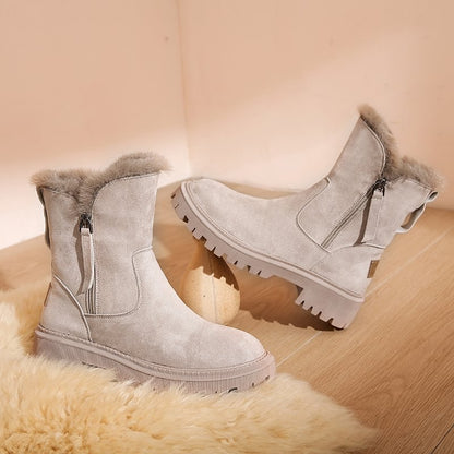 Damen-Winter-Fleece-Schneestiefel – Warm, stilvoll & absolut winterfest