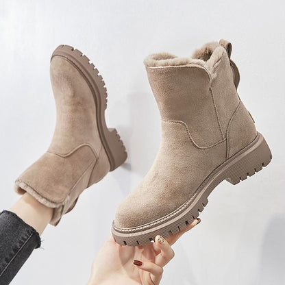 Damen-Winter-Fleece-Schneestiefel – Warm, stilvoll & absolut winterfest