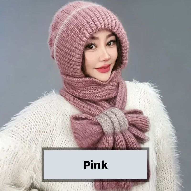 1+1 GRATIS | Mia™ - Damen-Wintermütze mit Schal und winddichtem Ohrenschutz