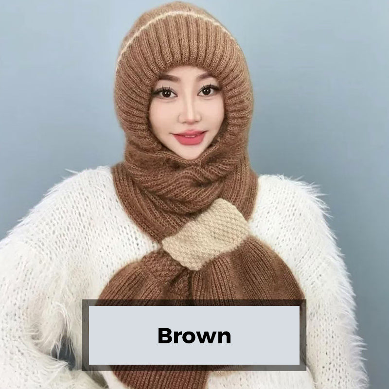 1+1 GRATIS | Mia™ - Damen-Wintermütze mit Schal und winddichtem Ohrenschutz