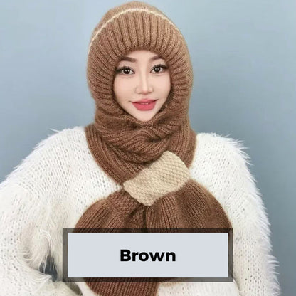 1+1 GRATIS | Mia™ - Damen-Wintermütze mit Schal und winddichtem Ohrenschutz
