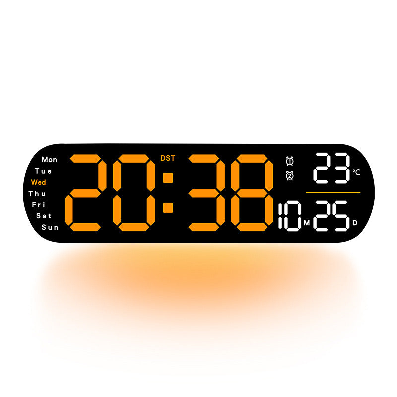 LED-Digital-Wanduhr Orange