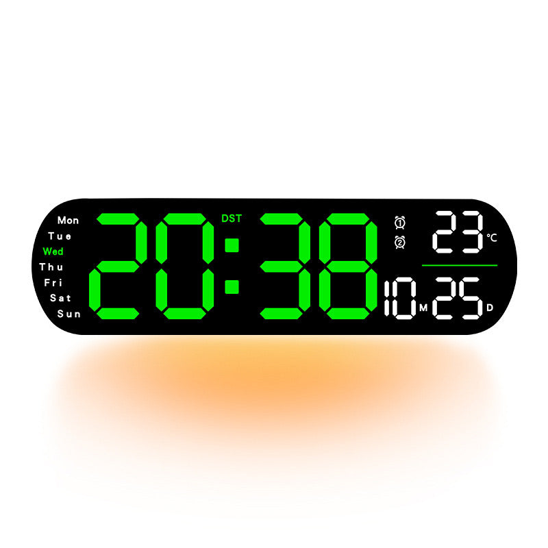 LED-Digital-Wanduhr Grün