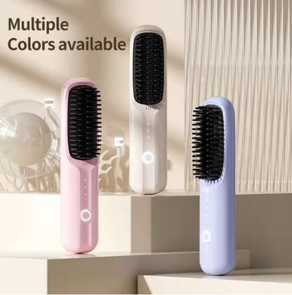 SmoothBrush™ | Kabellose Ionen-Glättbürste – USB-aufladbar & schonend glätten