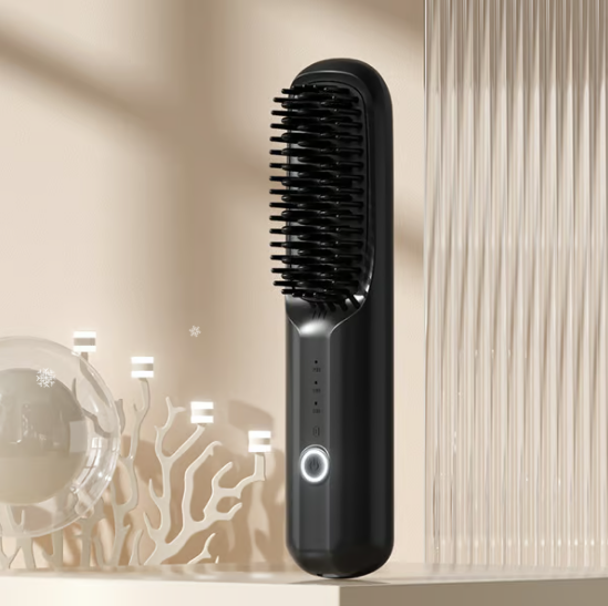 SmoothBrush™ | Kabellose Ionen-Glättbürste – USB-aufladbar & schonend glätten