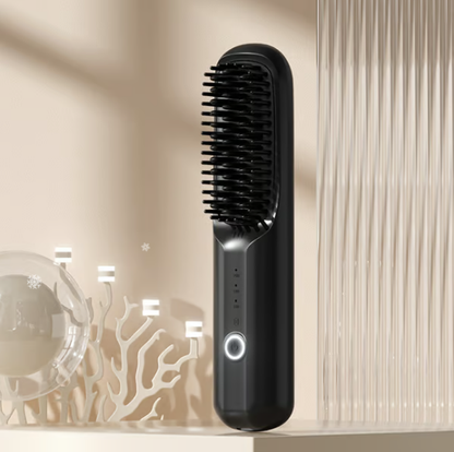 SmoothBrush™ | Kabellose Ionen-Glättbürste – USB-aufladbar & schonend glätten