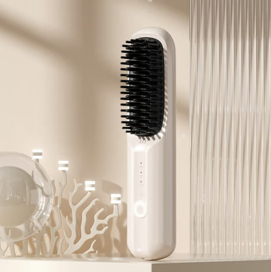 SmoothBrush™ | Kabellose Ionen-Glättbürste – USB-aufladbar & schonend glätten