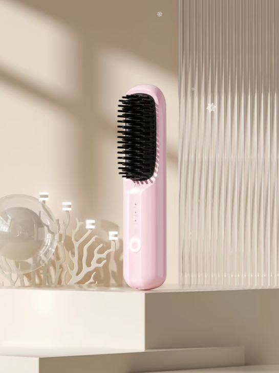 SmoothBrush™ | Kabellose Ionen-Glättbürste – USB-aufladbar & schonend glätten