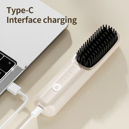 SmoothBrush™ | Kabellose Ionen-Glättbürste – USB-aufladbar & schonend glätten