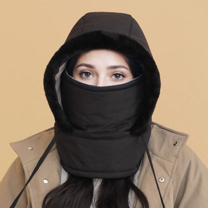 50% RABATT | Plüschgefütterte, verdickte Thermomütze mit Gesichtsmaske für Männer und Frauen
