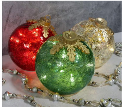 LED Weihnachtskugel mit Timer