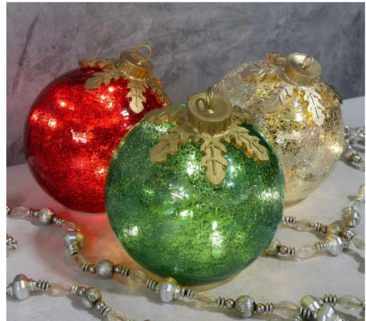 LED Weihnachtskugel mit Timer