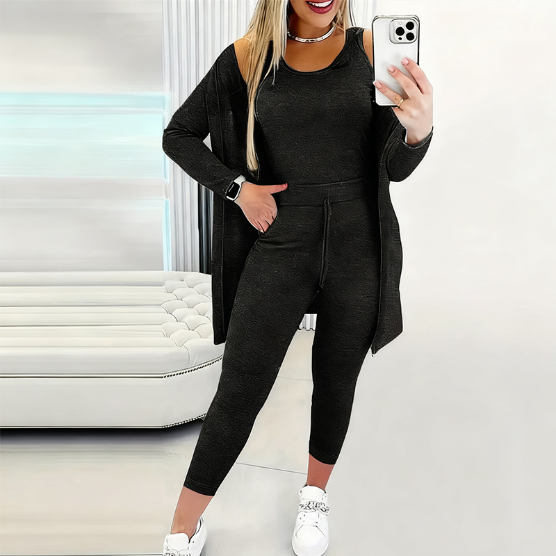 50% RABATT | Damen lässiges & stilvolles 3-teiliges Set