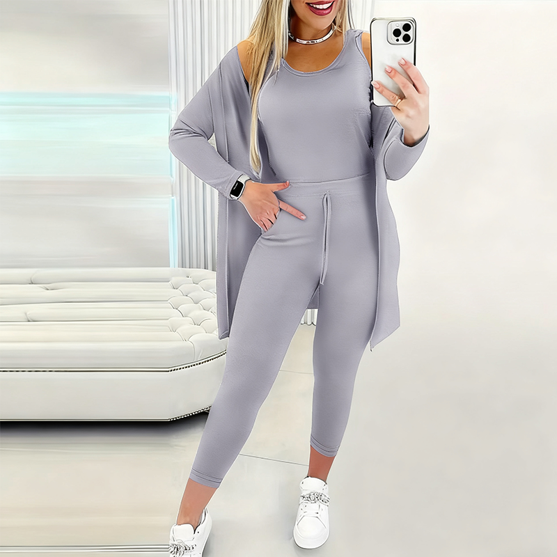 50% RABATT | Damen lässiges & stilvolles 3-teiliges Set