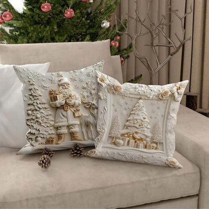 Weihnachts-Kissenbezüge Sofa Detail