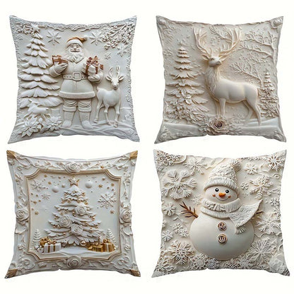 Weihnachts-Kissenbezüge 4er-Set