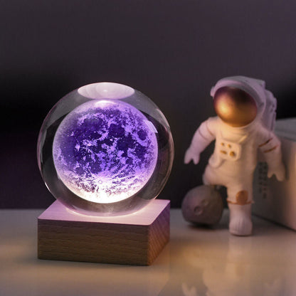 3D-Kristallkugel Mond