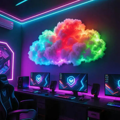 LED-Wolken-Wandleuchte Farbspiel
