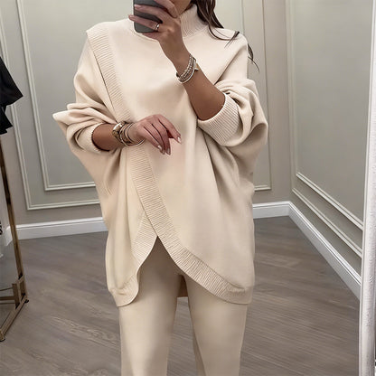 Rozela's Elegantes Zweiteiler-Strickset für Damen – Oversized & Komfort Chic
