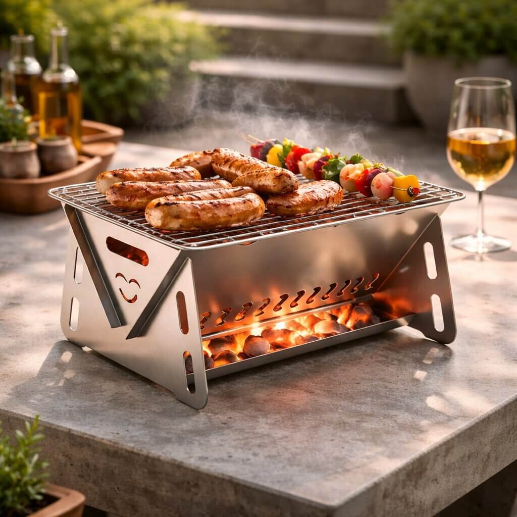 GrillCard™ | Spontan grillen überall – klappt auf wie eine Karte | Heute 50% Rabatt