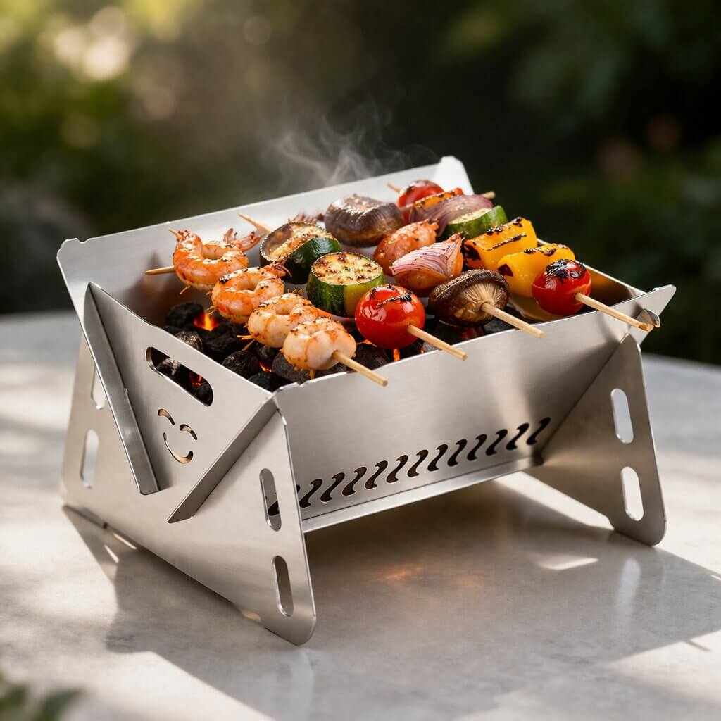 GrillCard™ | Spontan grillen überall – klappt auf wie eine Karte | Heute 50% Rabatt