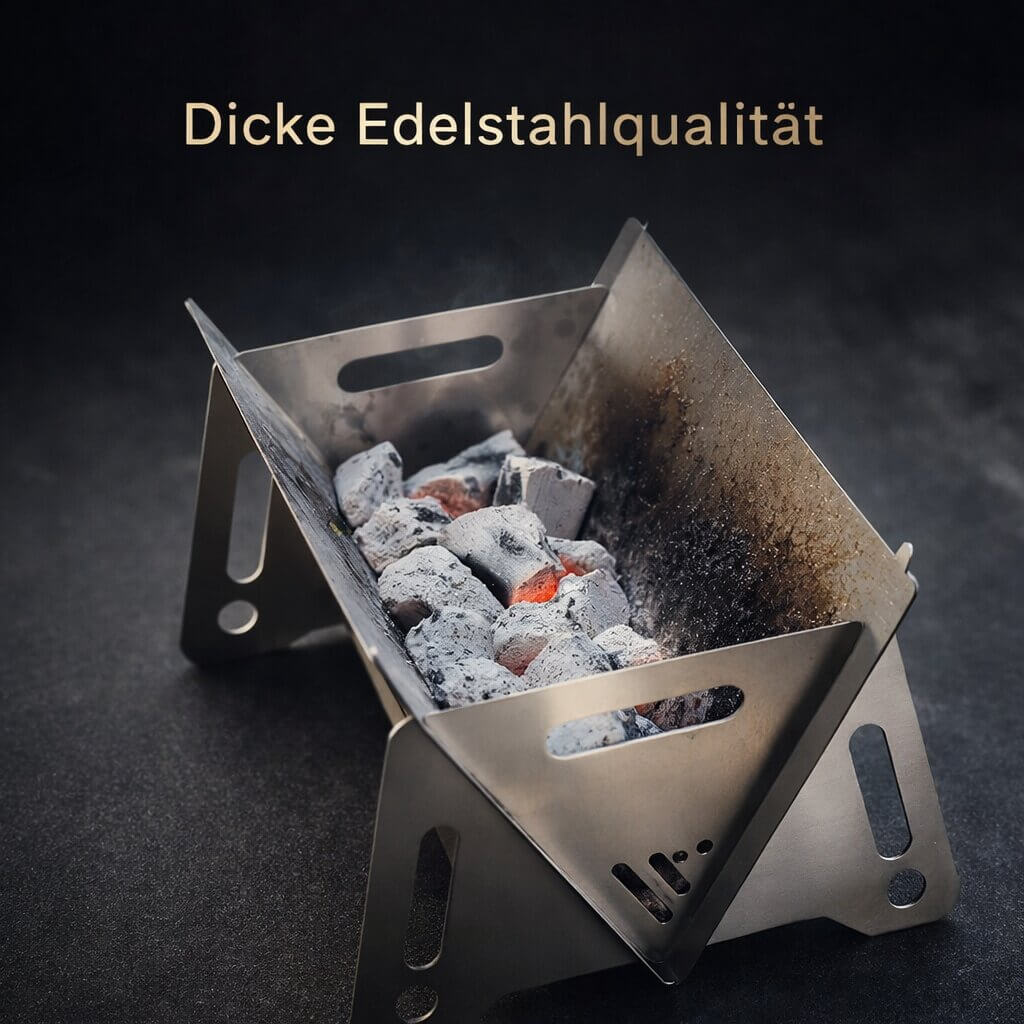 GrillCard™ | Spontan grillen überall – klappt auf wie eine Karte | Heute 50% Rabatt