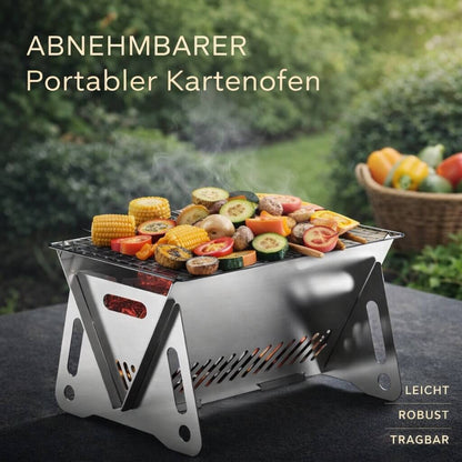 GrillCard™ | Spontan grillen überall – klappt auf wie eine Karte | Heute 50% Rabatt