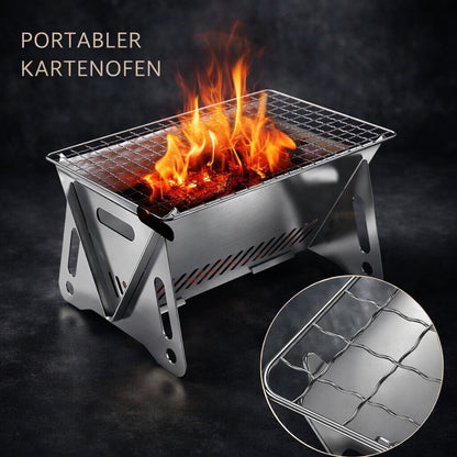 GrillCard™ | Spontan grillen überall – klappt auf wie eine Karte | Heute 50% Rabatt
