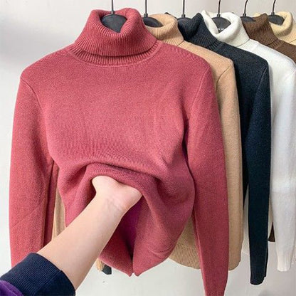 CozyPull™ - Damen-Rollkragenpullover mit kuscheligem Fleece-Innenfutter