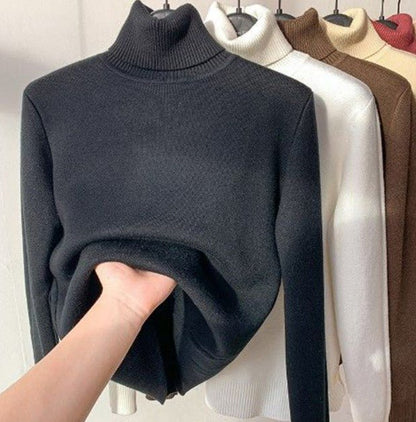 CozyPull™ - Damen-Rollkragenpullover mit kuscheligem Fleece-Innenfutter
